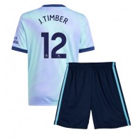 Camisa de time de futebol Arsenal Jurrien Timber #12 Replicas 3º Equipamento Infantil 2024-25 Manga Curta (+ Calças curtas)